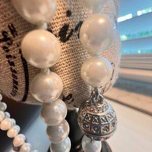 Chloe + Isabel White Pearl Necklace with Silver Accents